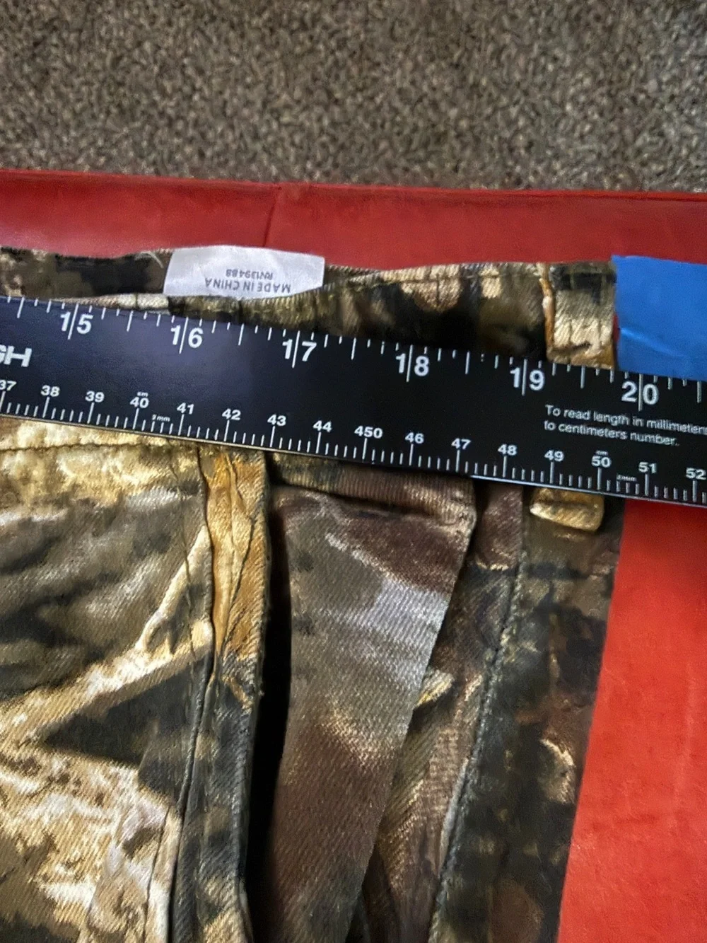 Mnml Men's Camouflage Cargo Pants - Green/Brown size 38